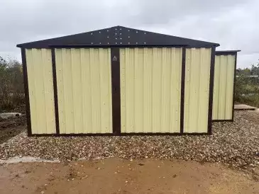 Хозблок для велосипедов, техники и инвентаря + дровница в двойной расцветке в с. Леоново, г.о. Истра, МО