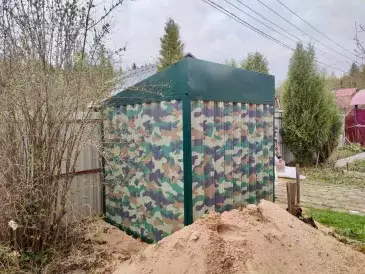 Гараж СКОГГИ для мотоцикла 2*2 с односкатной крышей в д. Болтино -2