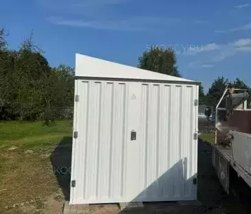 Гараж для квадроцикла и газонокосилки в белоснежном цвете в дер. Березовка, окр. Муром, Владимирская обл.