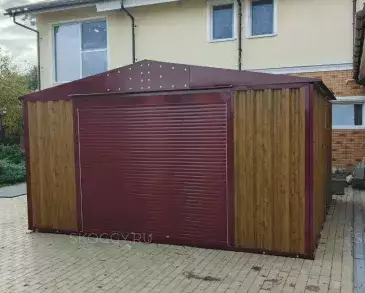 Гараж для автомобиля в комбинированной расцветке в с. Винновка, Самарская обл.