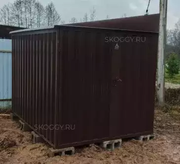 Хозблок для мототехники в шоколадном цвете в дер. Ворыпаевка, г.о. Коломна, МО